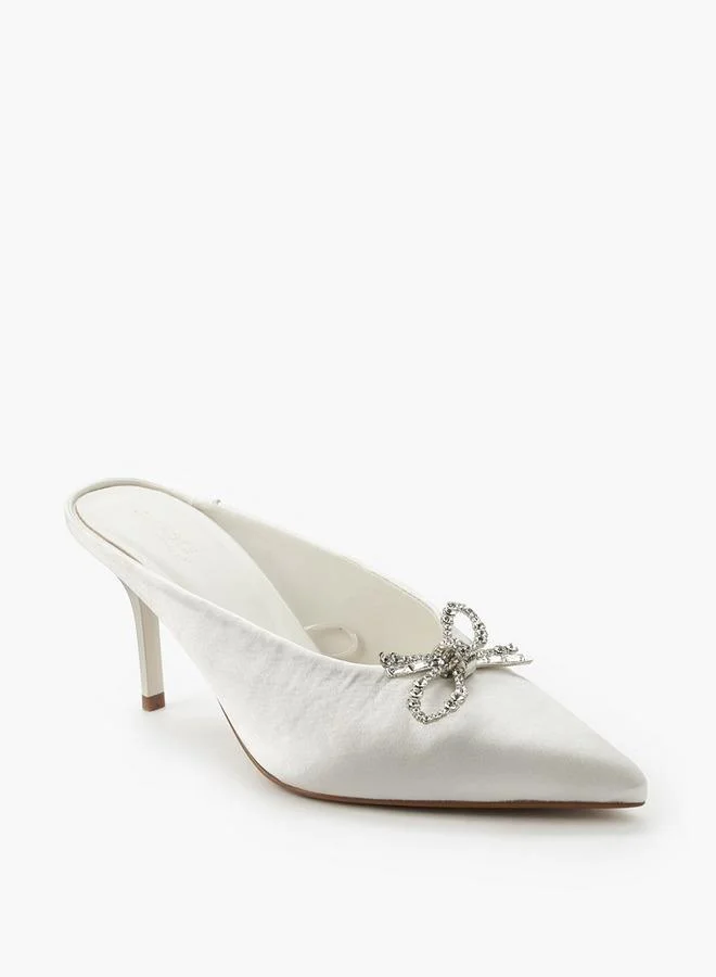 Celeste Women Embellished Pointed Stiletto Heel Mules Ramadan Collections